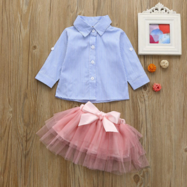 Striped Bow & Tutu (2-Piece Outfit)
