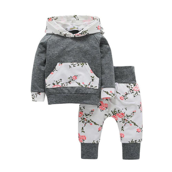Grey and Floral (2-Piece Outfit)