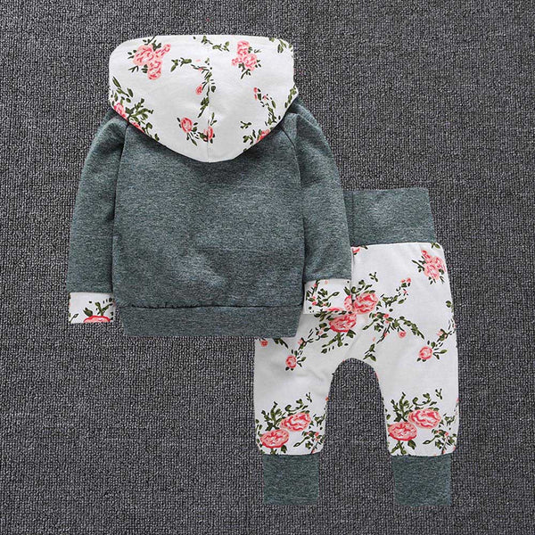 Grey and Floral (2-Piece Outfit)