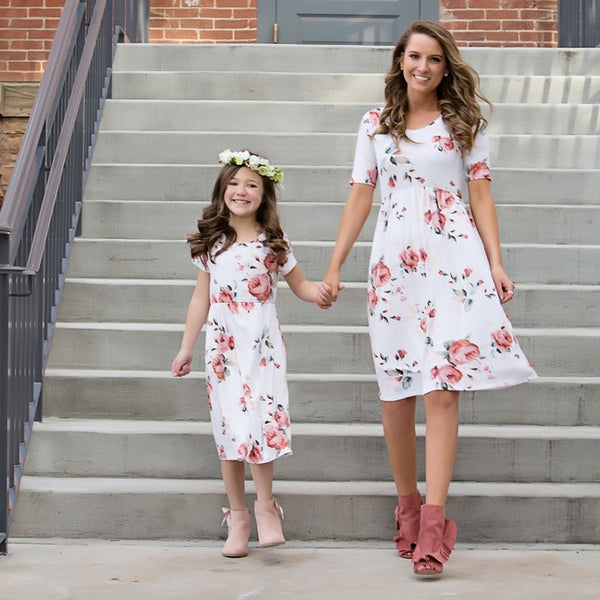 White Floral Dress