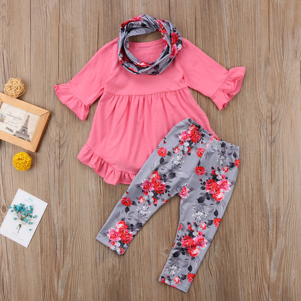 Ruffled Sleeves (3-Piece Outfit)