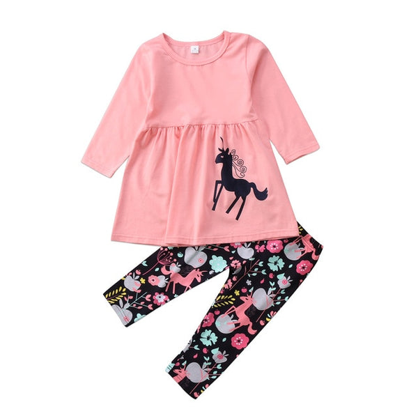 Unicorns and Flowers (2-Piece Outfit)