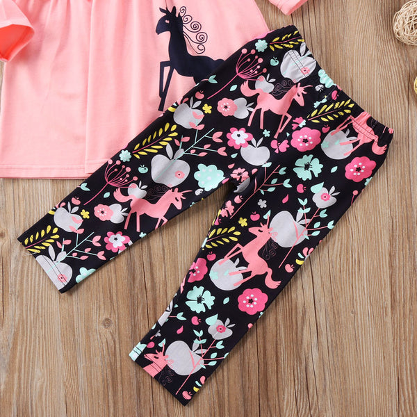 Unicorns and Flowers (2-Piece Outfit)