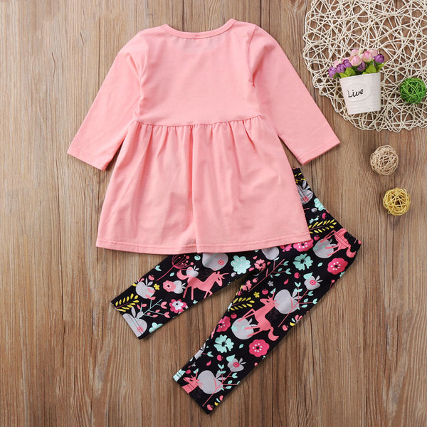 Unicorns and Flowers (2-Piece Outfit)