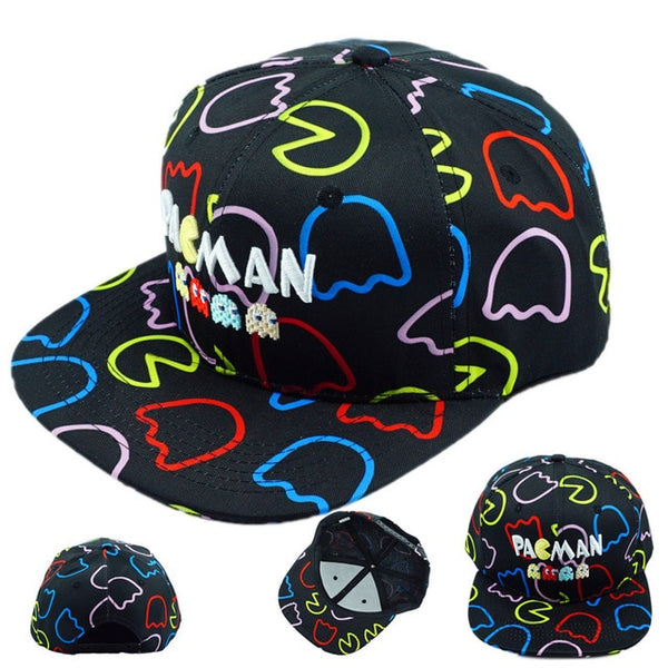Pac Man Little Ghost Game Baseball Snapback Caps