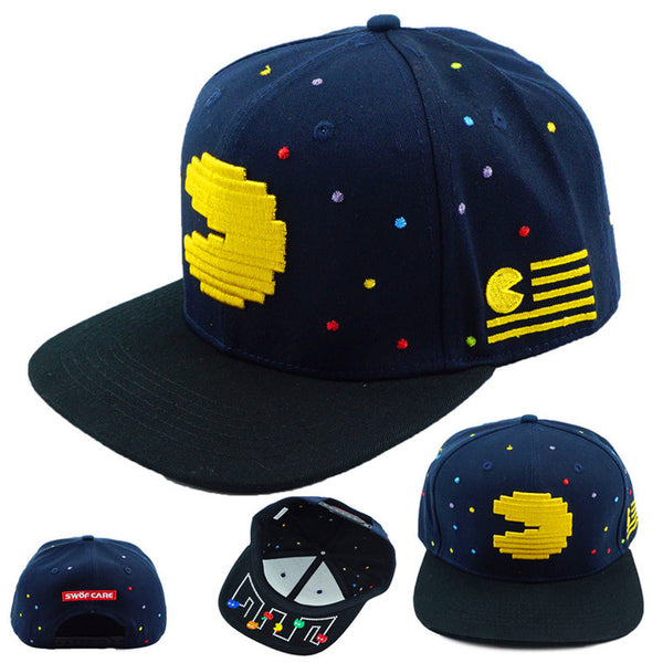 Pac Man Little Ghost Game Baseball Snapback Caps