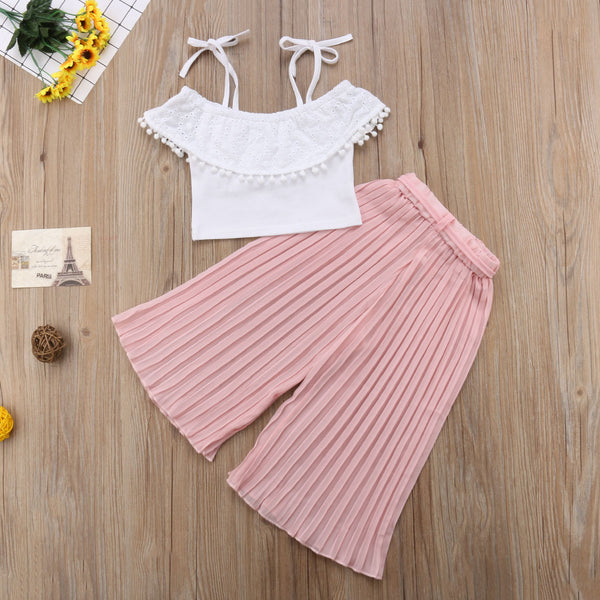 Laced Crop Top (2-Piece Outfit)