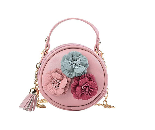 Flower Girl Crossbody Shoulder Bag PU Faux Leather