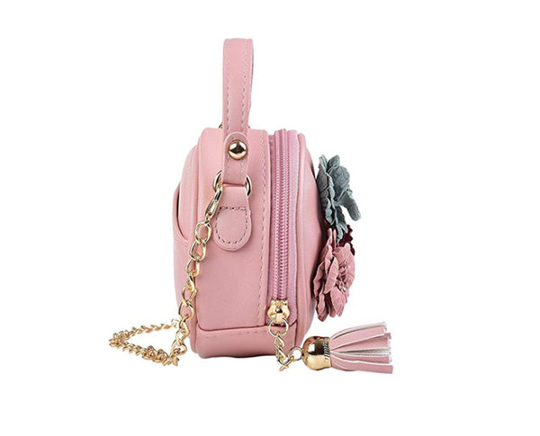 Flower Girl Crossbody Shoulder Bag PU Faux Leather