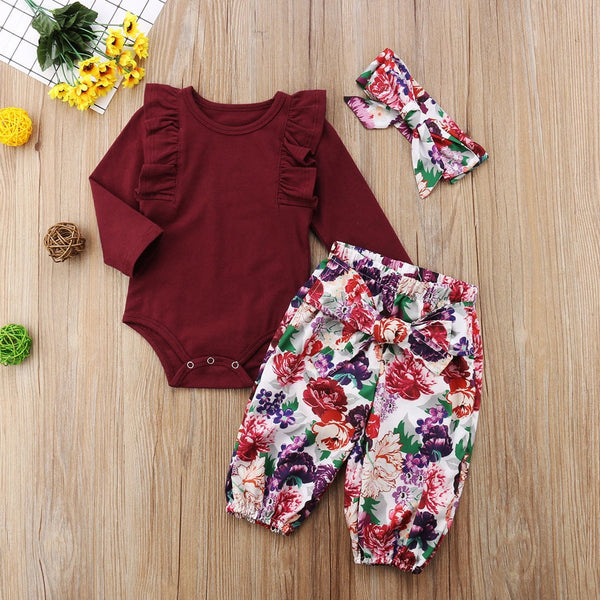Floral Ruffles (3-Piece Outfit)